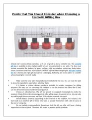 Points that You Should Consider when Choosing a Cosmetic Gifting Box doc.docx