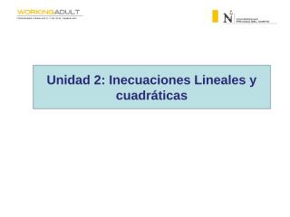 Unidad 2 Inecuaciones lineales y cuadráticas.ppt